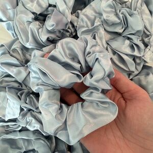 50 new Satin Scrunchies in dusty blue